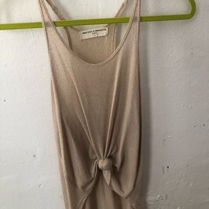 Beige light knit tank